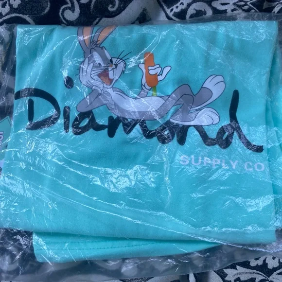 Diamond Supply X Looney Tunes XXL Teal Blue Tee BNWT - Picture 3 of 7